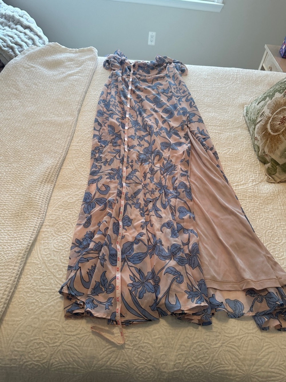 Lulu’s - Blush Floral Print Off-the-Shoulder Maxi Dress - Picture 12 of 12